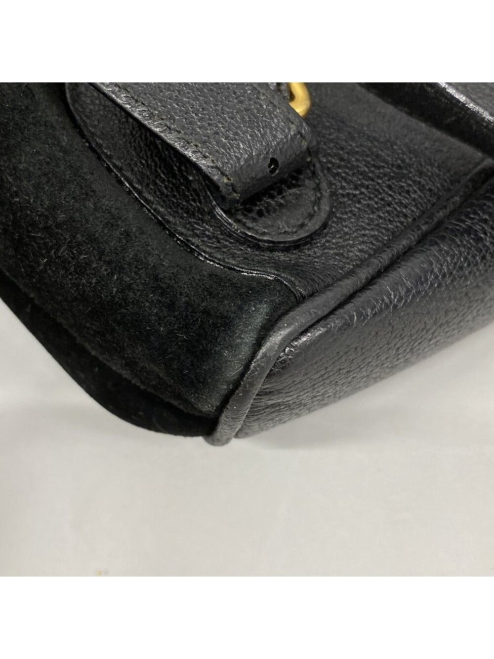Gucci Backpack Suede Black Gold - Picture 7 of 10